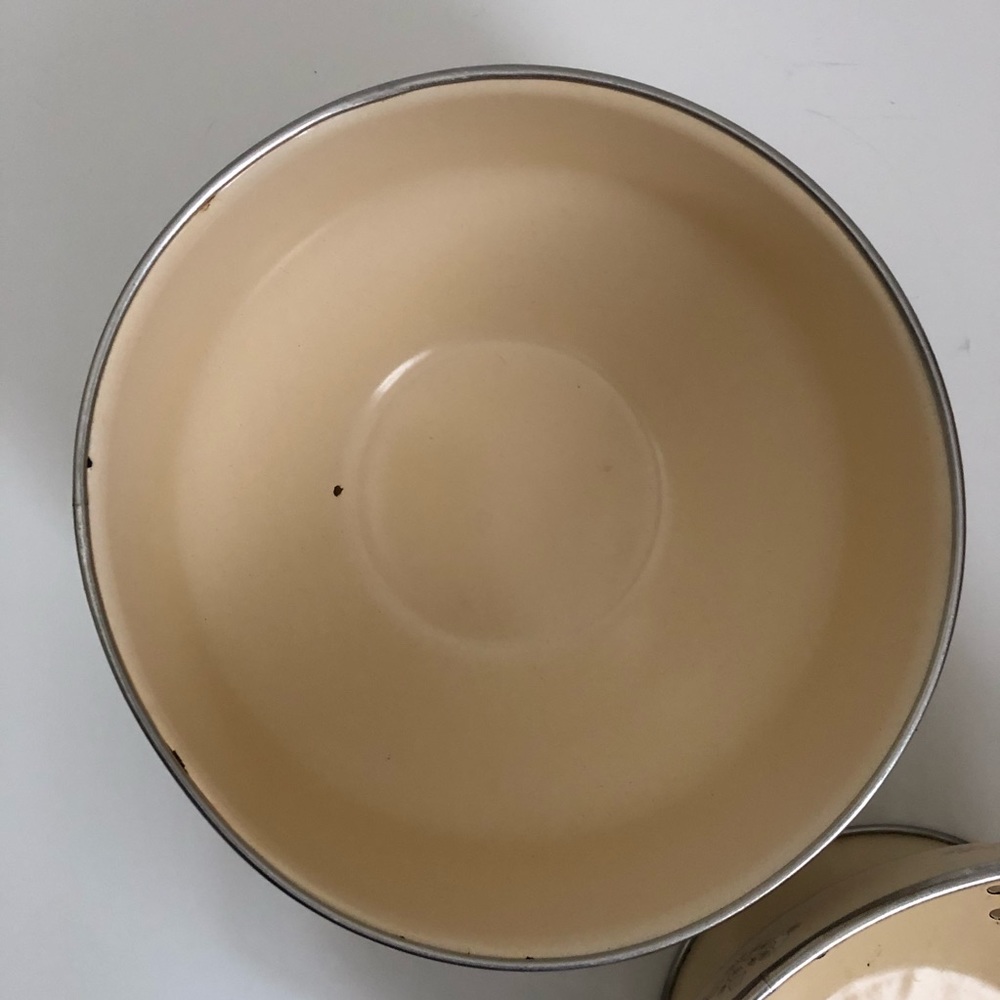 Vintage Enamelware Colander and Bowl Mini Floral - Picture 5 of 7